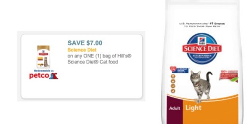 NEW $7/1 Hill’s Science Diet Cat Food Coupon