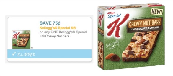 Kellogg's Special K Chewy Nut Bars Coupon