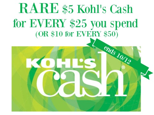 Kohl's.com: RARE $5 Kohl's Cash for Every $25 Spent + Extra 20% off ...