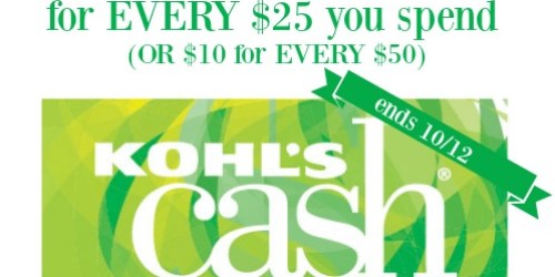 Kohl’s.com: RARE $5 Kohl’s Cash for Every $25 Spent + Extra 20% off Entire Purchase & More