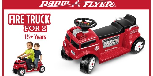 Walmart.com: Radio Flyer Fire Truck Ride-On AND Fireman Hat ONLY $62 Shipped (Reg. $149.97)