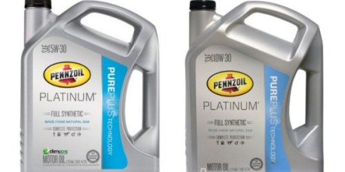 Amazon Prime Members: Pennzoil Platinum 5 Quart Motor Oil ONLY $9.25 Shipped (After $10 Rebate)