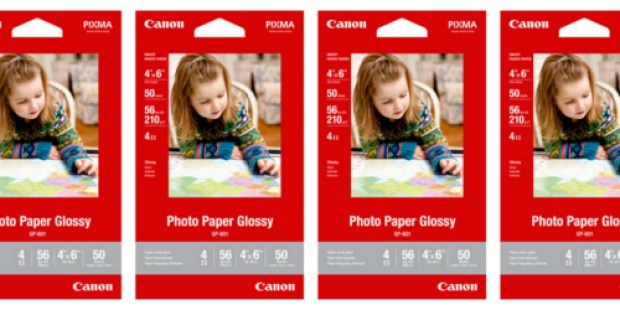 *HOT* Canon Photo Paper Packs 90¢ Each Shipped