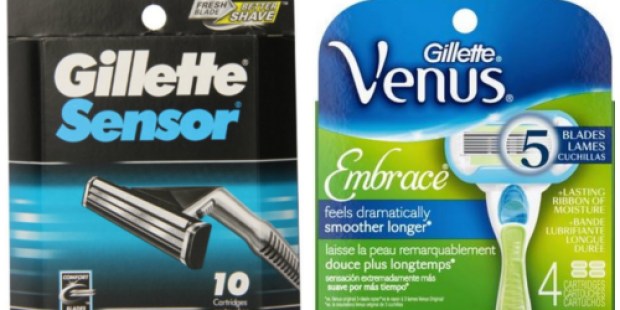 Amazon: 10 Count Pack of Gillette Sensor Cartridges ONLY $5 Shipped (Regularly $11+)