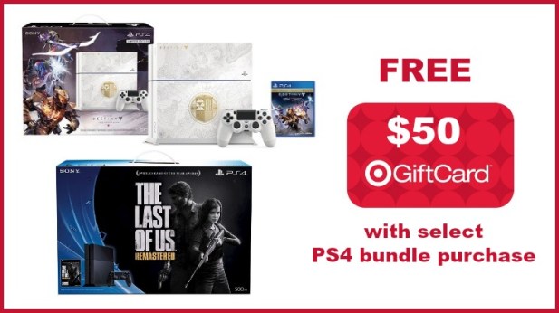 PS4 Bundles and Target gift card offer