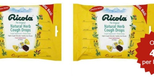 Walgreens: Ricola Drops BIG 50-Count Bags Only 47¢ Each After Points (NO Coupons Needed!)
