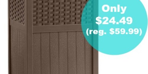 Target & Amazon: Suncast Resin Wicker Trash Hideaway Only $24.49 (Reg. $59.99!)