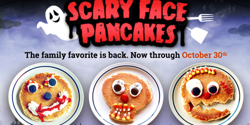 IHOP: FREE Scary Face Pancakes for Kids on 10/30