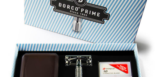 Dorco Prime Starter Set Only $15 Shipped (Includes Butterfly Shaver, 30 Double Edge Blades & Travel Case)