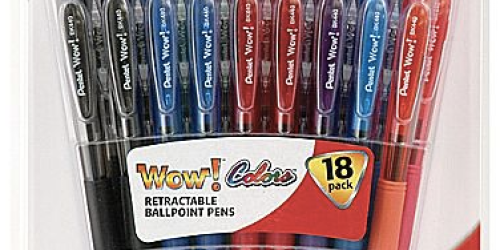 Staples: Pentel WOW Retractable Ballpoint Pens 18-Pack ONLY $3 (Regularly $10.99)