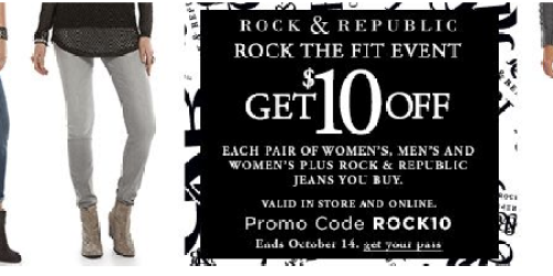 Kohl’s.com: $10 Off EACH Pair Of Rock & Republic Jeans (Online & In-Store)