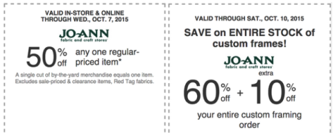 JoAnn Craft Stores Coupons