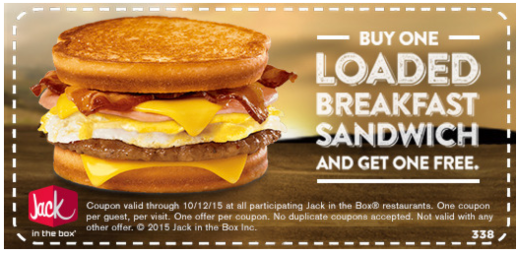 Jack in the Box Breakfast coupon