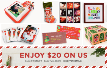 *HOT* Shutterfly: $20 Off ANY $20+ Order