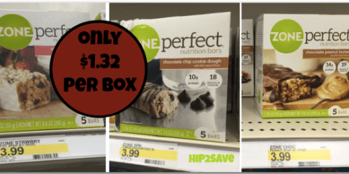 Target: Zone Perfect Bars 5-Count Boxes ONLY $1.32