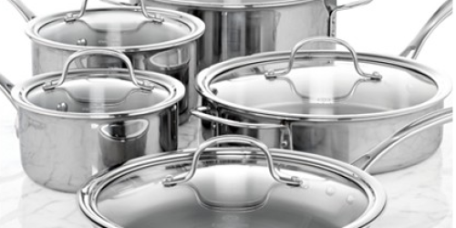 Calphalon Stainless Steel 10-Piece Cookware Set Only $254.99 Shipped (Reg. $500) + FREE Utensil Set & More