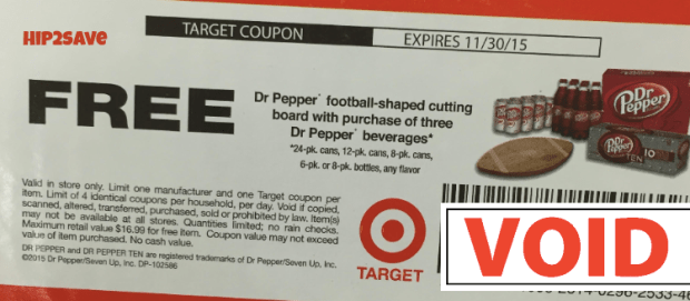 Target Dr. Pepper Cutting Board Coupon