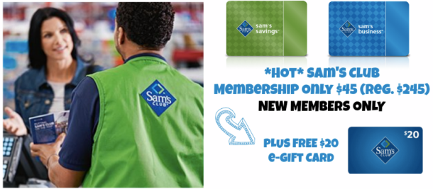 Sam's Club: Annual Membership, Free $20 Gift Card AND Free Rotisserie Chicken ONLY $45