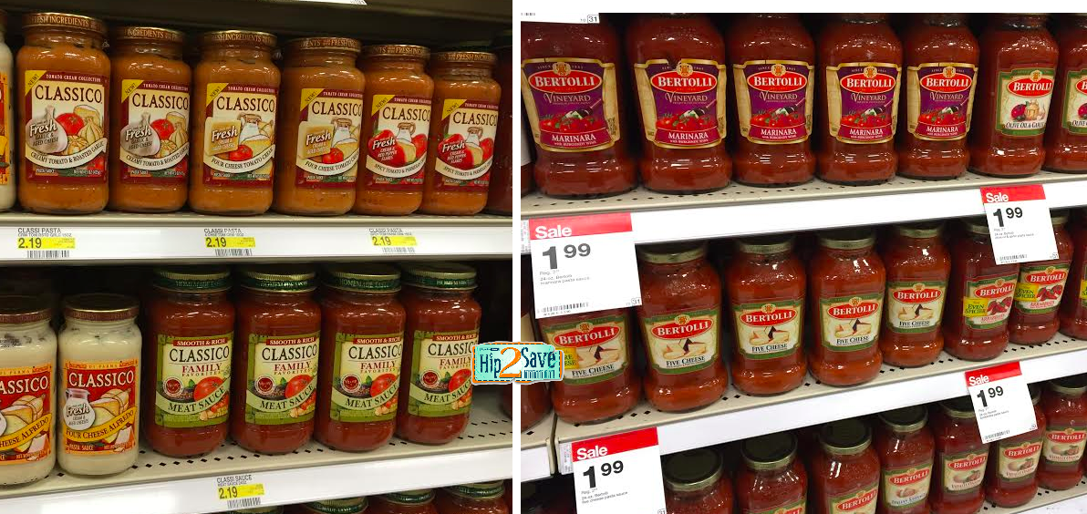 Target Classico Pasta Sauce Jars ONLY 82¢ Each + Bertolli Pasta Sauce