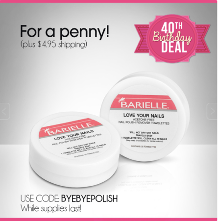 Barielle Love Your Nails Remover Wipes