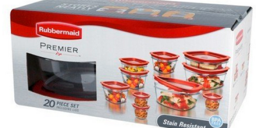 Amazon: Rubbermaid 20-Piece Premier Food Storage Container Set ONLY $17.99 (Regularly $29.99)