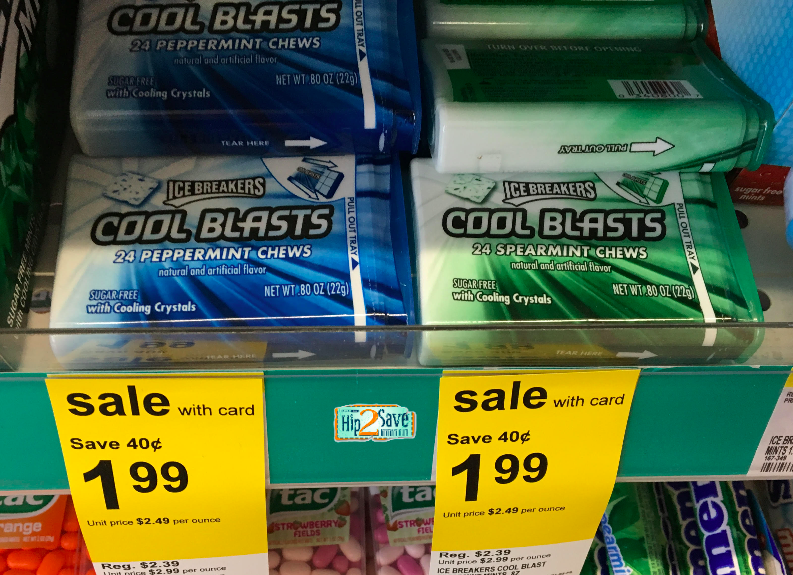 Walgreens FREE Packs of Ice Breakers Cool Blasts Mints (Register
