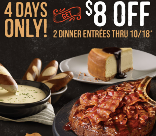 Outback Steakhouse: $8 Off Dinner Coupon