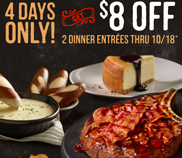 Outback Steakhouse 8 Off Dinner Coupon