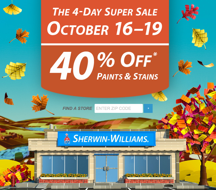 Sherwin Williams 40 Off ALL Paints Stains For 4 Days Only Score   Screen Shot 2015 10 16 At 7 03 31 Am 