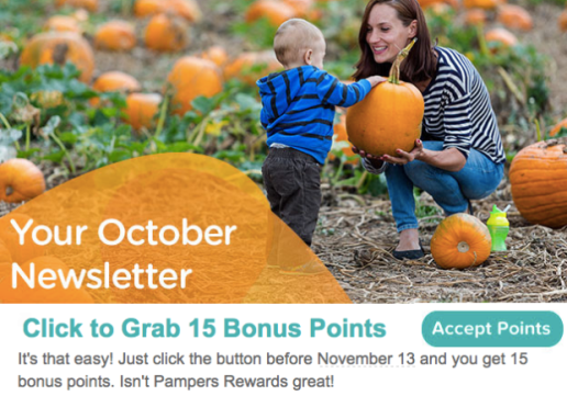 Pampers Rewards Members: 15 FREE Points (Check Your Inbox)