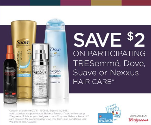 Walgreens: $2/1 Select Unilever Hair Care Products Coupon