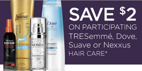 Walgreens: $2/1 Select Unilever Hair Care Products Coupon (Nexxus, Dove, TRESemme or Suave)