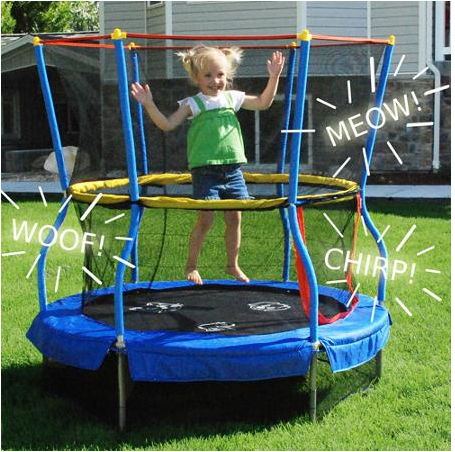 Skywalker Bounce-N-Learn 55" Round Trampolines with Safety Enclosure