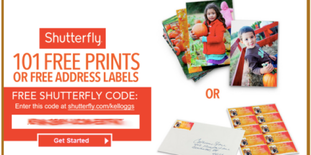 Kellogg’s Family Rewards: Possible Free Shutterfly Address Labels OR 101 Free Prints