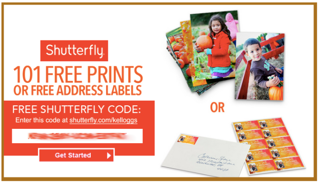 Shutterfly Free Set of Address Labels or 101 FREE Prints