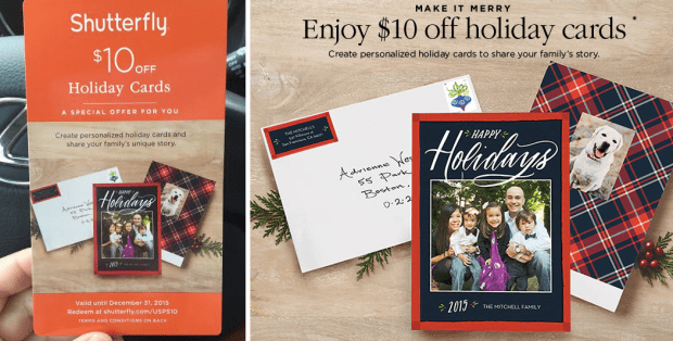 Shutterfly $10 Off Holiday Cards