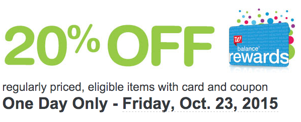 Walgreens: 20% Off Regularly Priced Items, In-store AND Online (10/23 ...