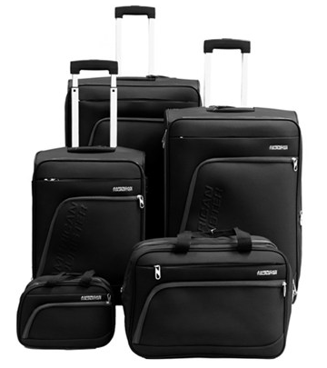 american tourister 5 piece spinner luggage set