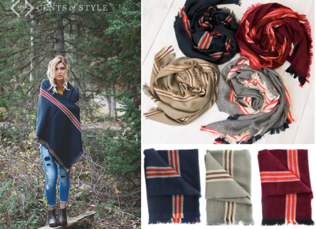 Striped Blanket Scarf from Cents of Style