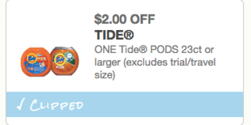 NEW $2/1 Tide PODS Laundry Detergent Coupon = Only 17¢ Per Pod at Target + More