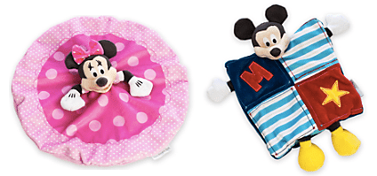 DisneyStore Minnie Mouse or Micky Mouse Plush Blankies for Baby