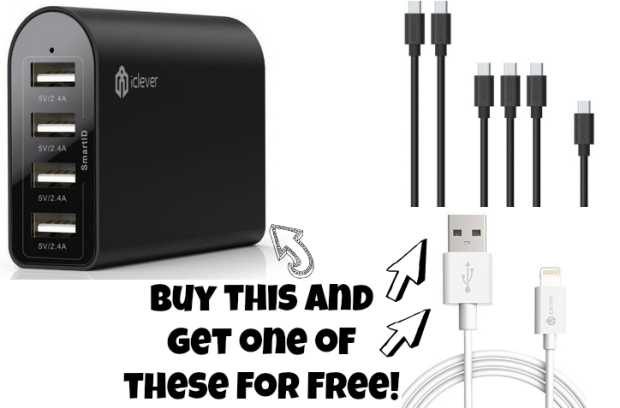Amazon: Free 6 Pack of USB Cables or Free Lightning to USB Cable w/ 4-Port Desktop Charger