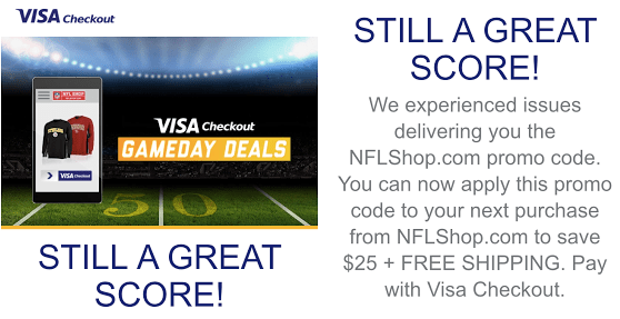 Possible Free $25 NFLShop Credit