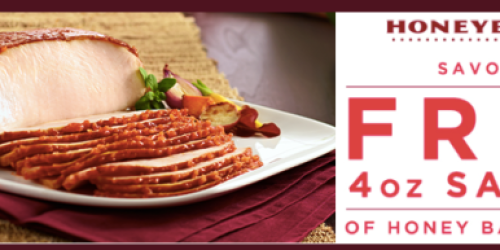 HoneyBaked Ham: Free 4 Ounce Sample Coupon Valid Today Only (11AM-2PM)