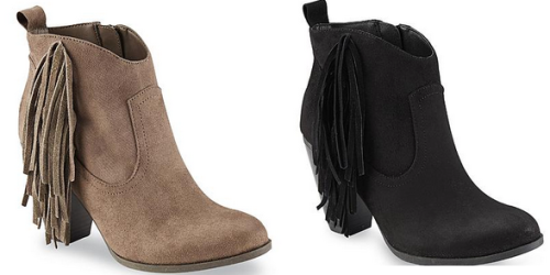 Sears: 25% Off 2 Pairs of Women’s and Kid’s Shoes = Bongo Fringe Ankle Boots ONLY $14.99 (Reg. $49)