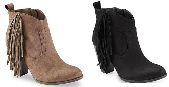 Sears Bongo Fringe Ankle Boots ONLY $14.99