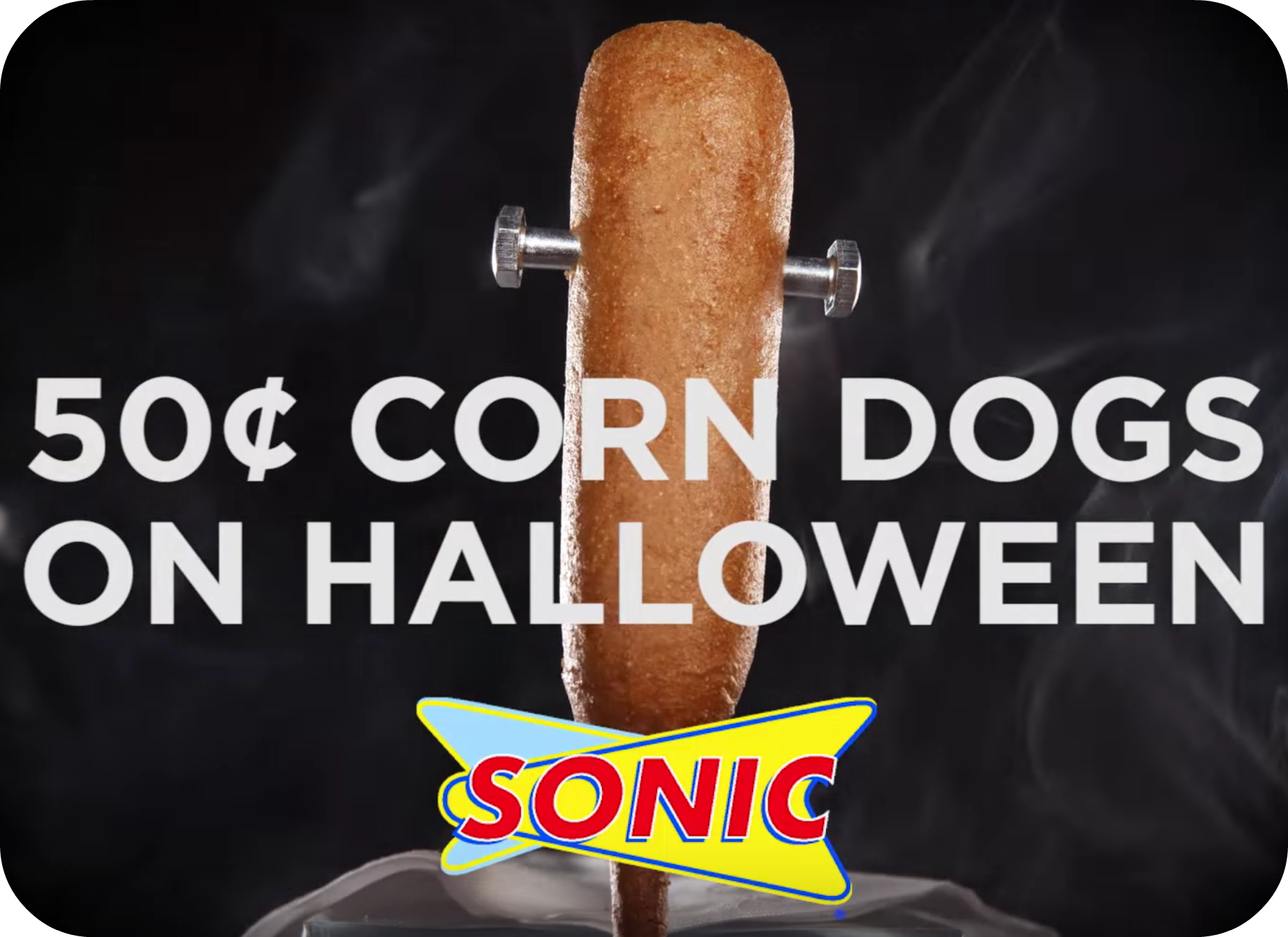 Sonic DriveIn 50¢ Corn Dogs on Halloween Hip2Save