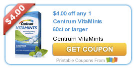 *NEW* High-Value $4/1 Centrum Vitamints Coupon
