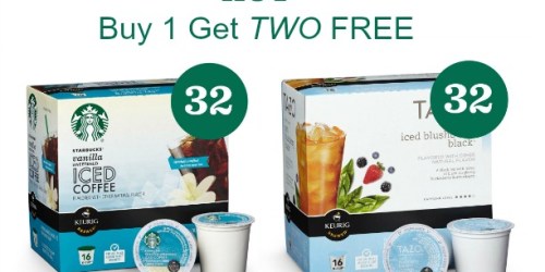 Starbucks.com: *HOT* Buy 1 Get TWO Free Select Starbucks Iced Coffee or Tazo K-Cups 32-Count Packs