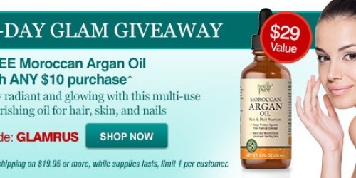 Puritan’s Pride: Free Moroccan Argan Oil with ANY $10 Purchase (Today Only)